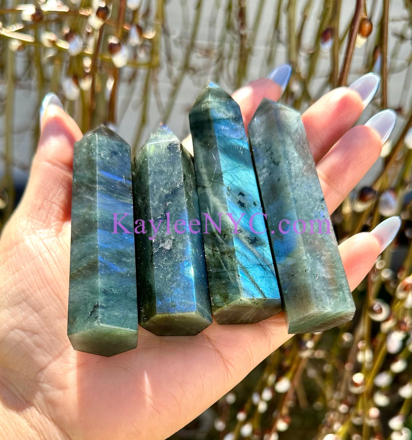 Wholesale Lot 1 Lb Natural Labradorite Obelisk Point Crystal Natural Energy