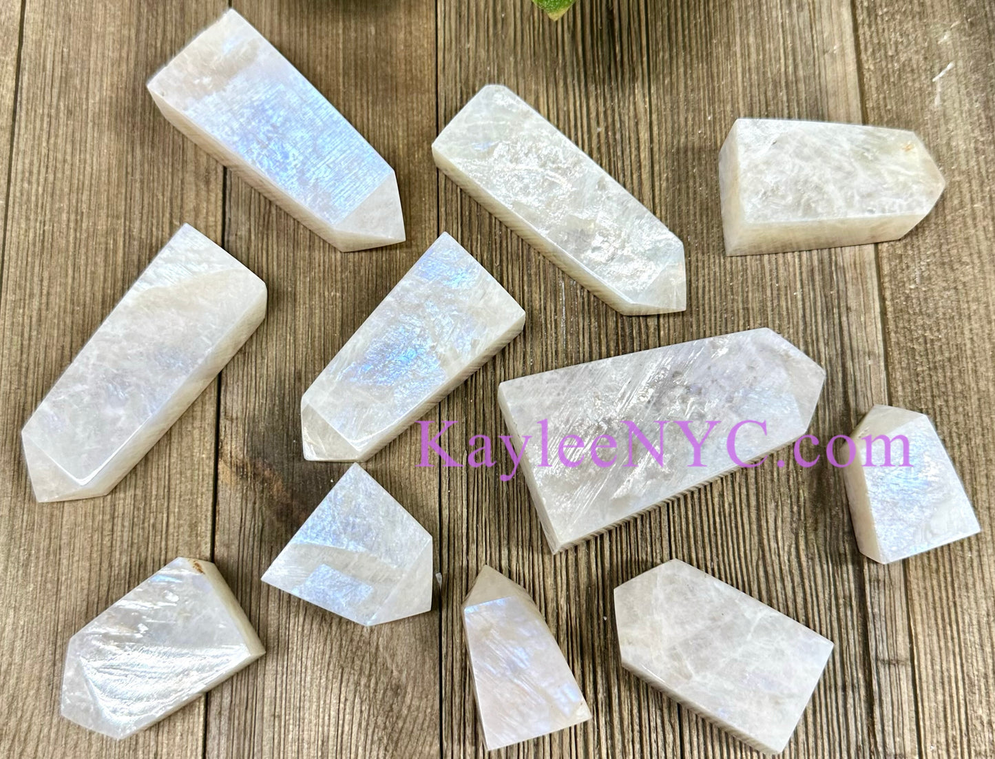 Wholesale Lot 1 lb Natural Moonstone Tower Obelisk Point Wand Crystal Energy Healing