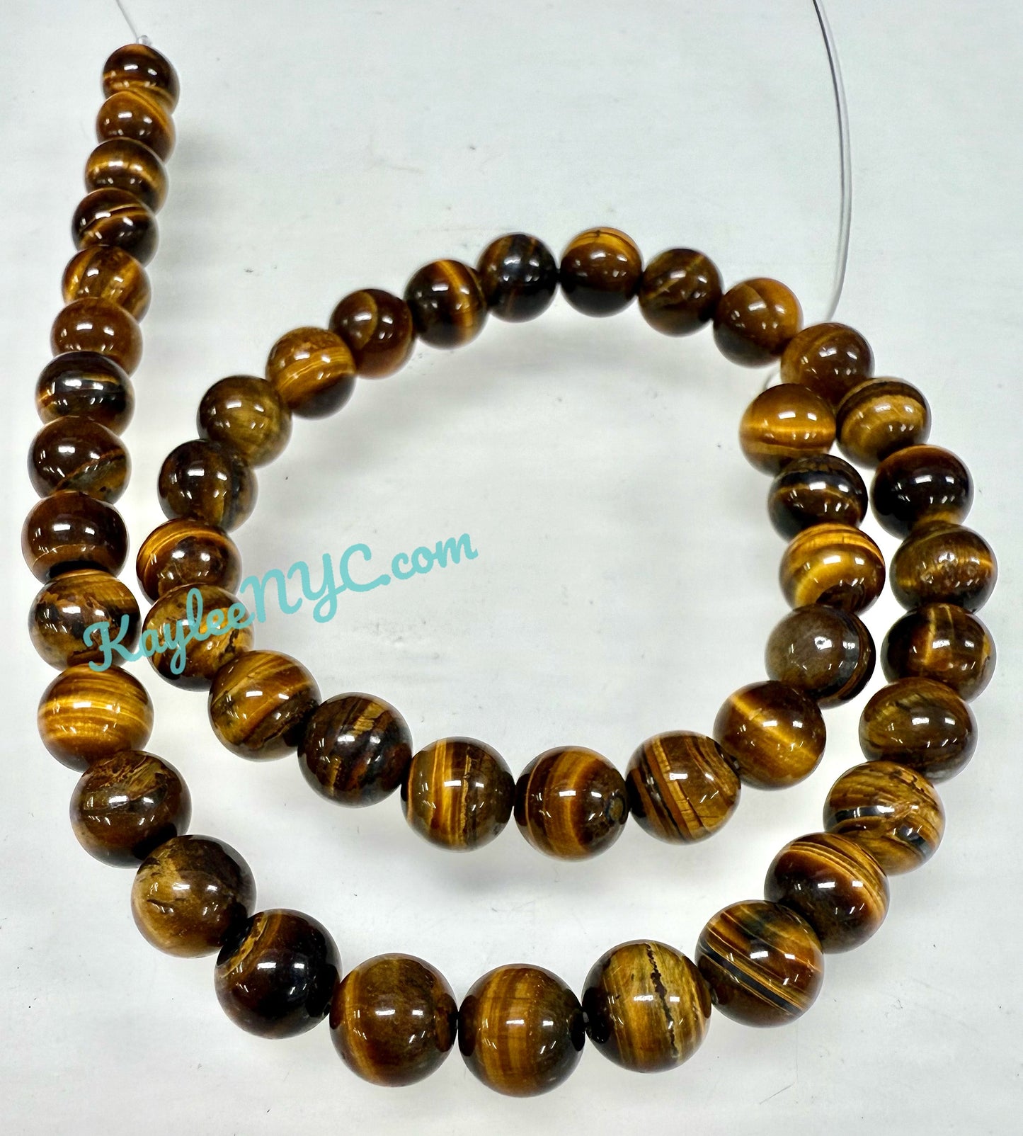 3 strands 8mm Natural Tiger Eye Beads Crystal Healing Energy