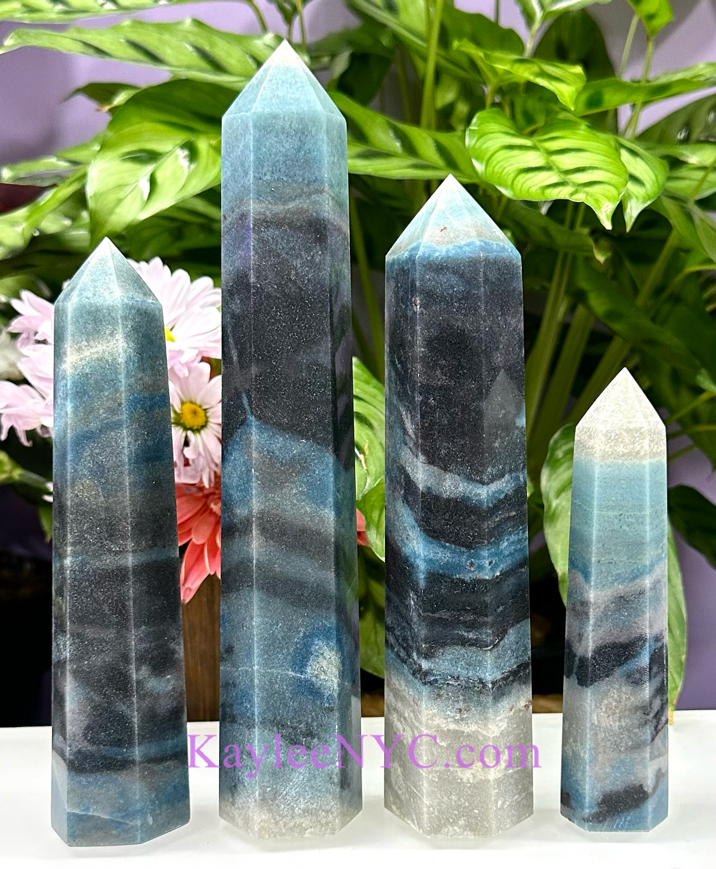 4 PCs large Natural Trolleite Obelisk Tower