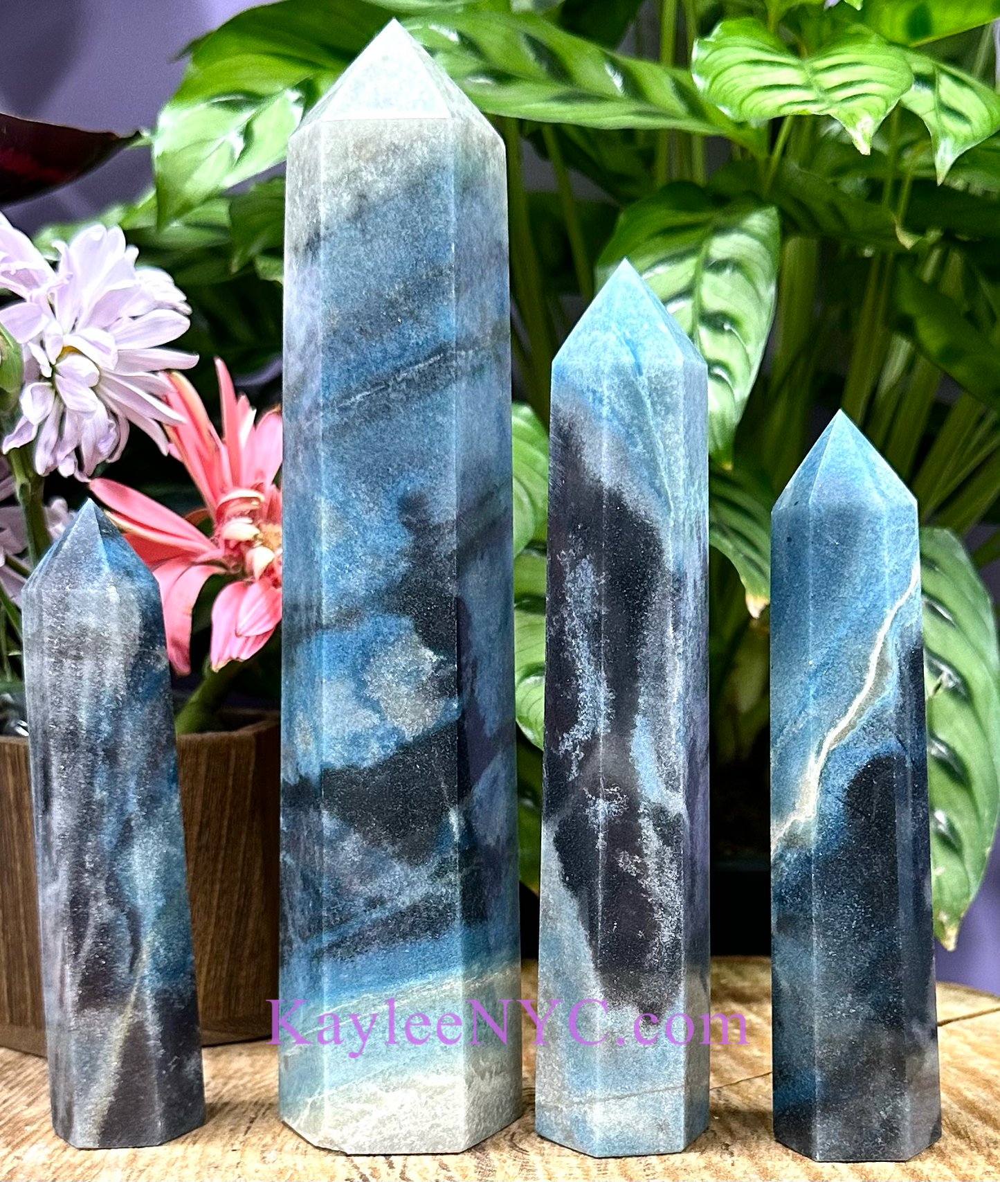 4 PCs large Natural Trolleite Obelisk Tower