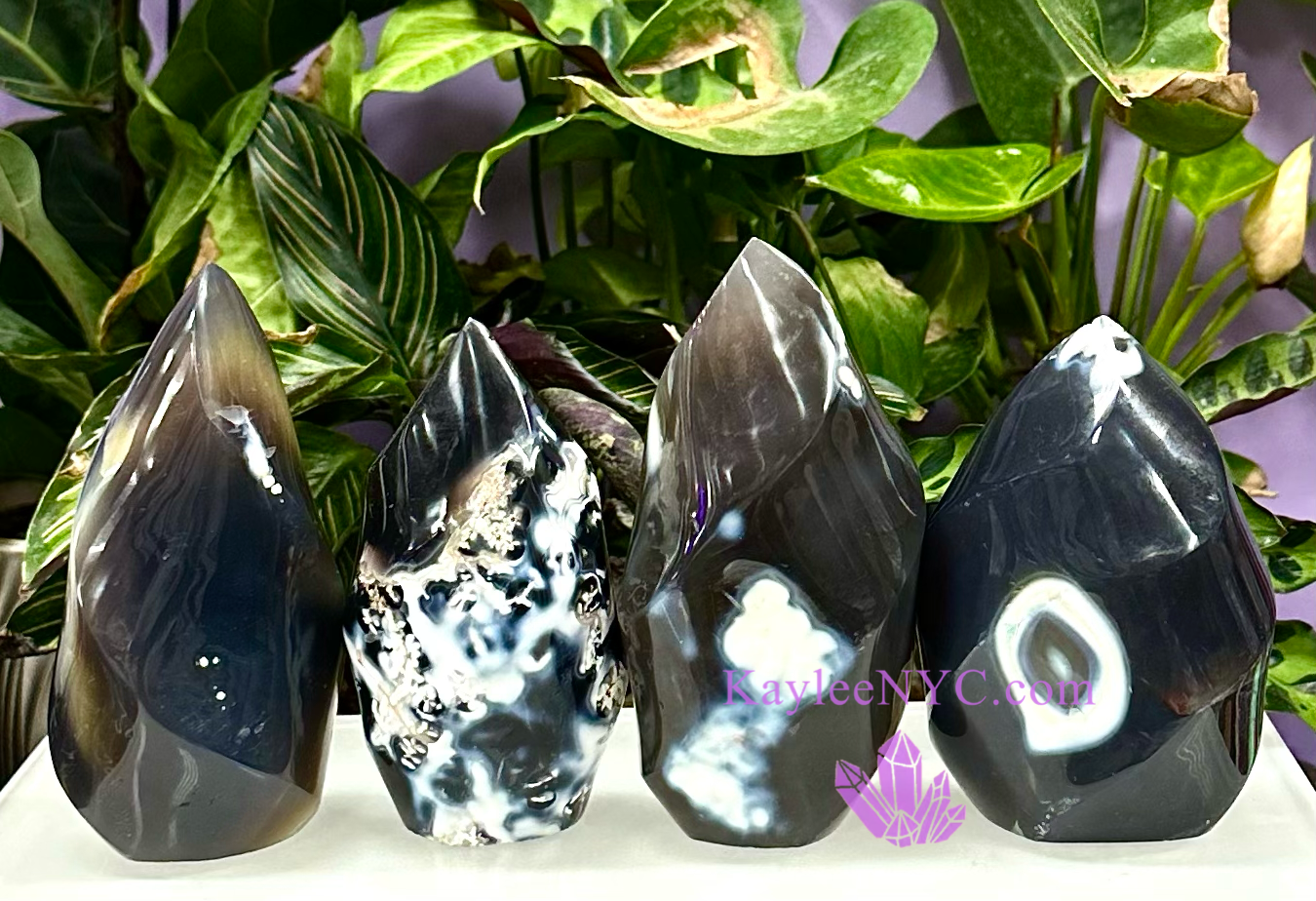 4-5 PCs Natural Orca Agate Flame Crystals