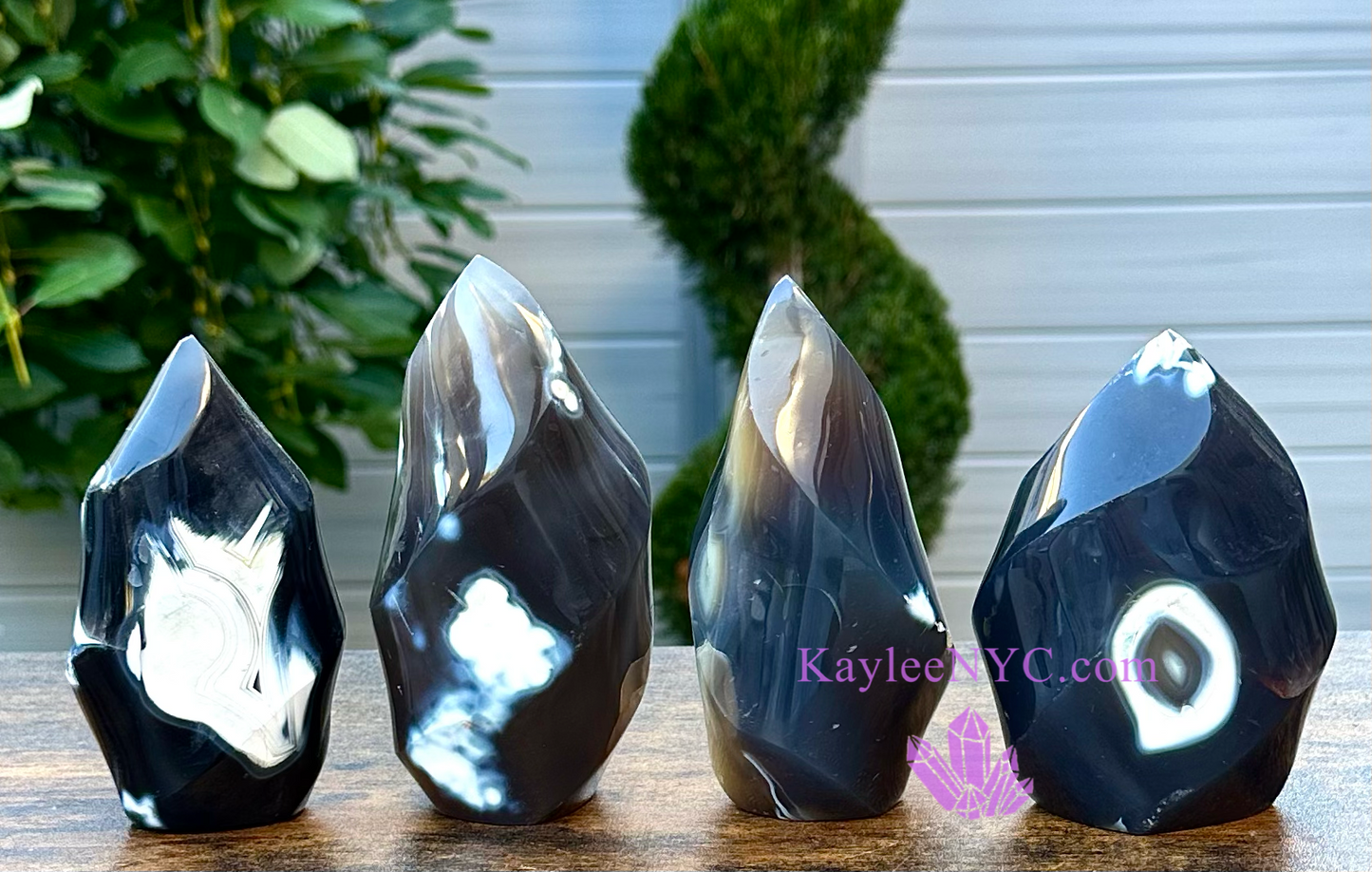 4-5 PCs Natural Orca Agate Flame Crystals