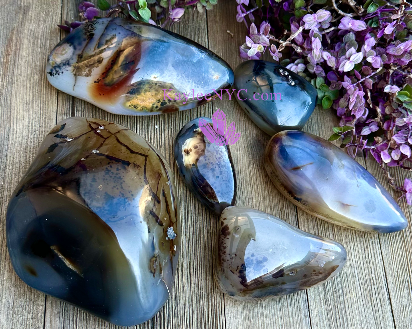 5-6 PCs Natural Dendritic Agate Freeform Crystals