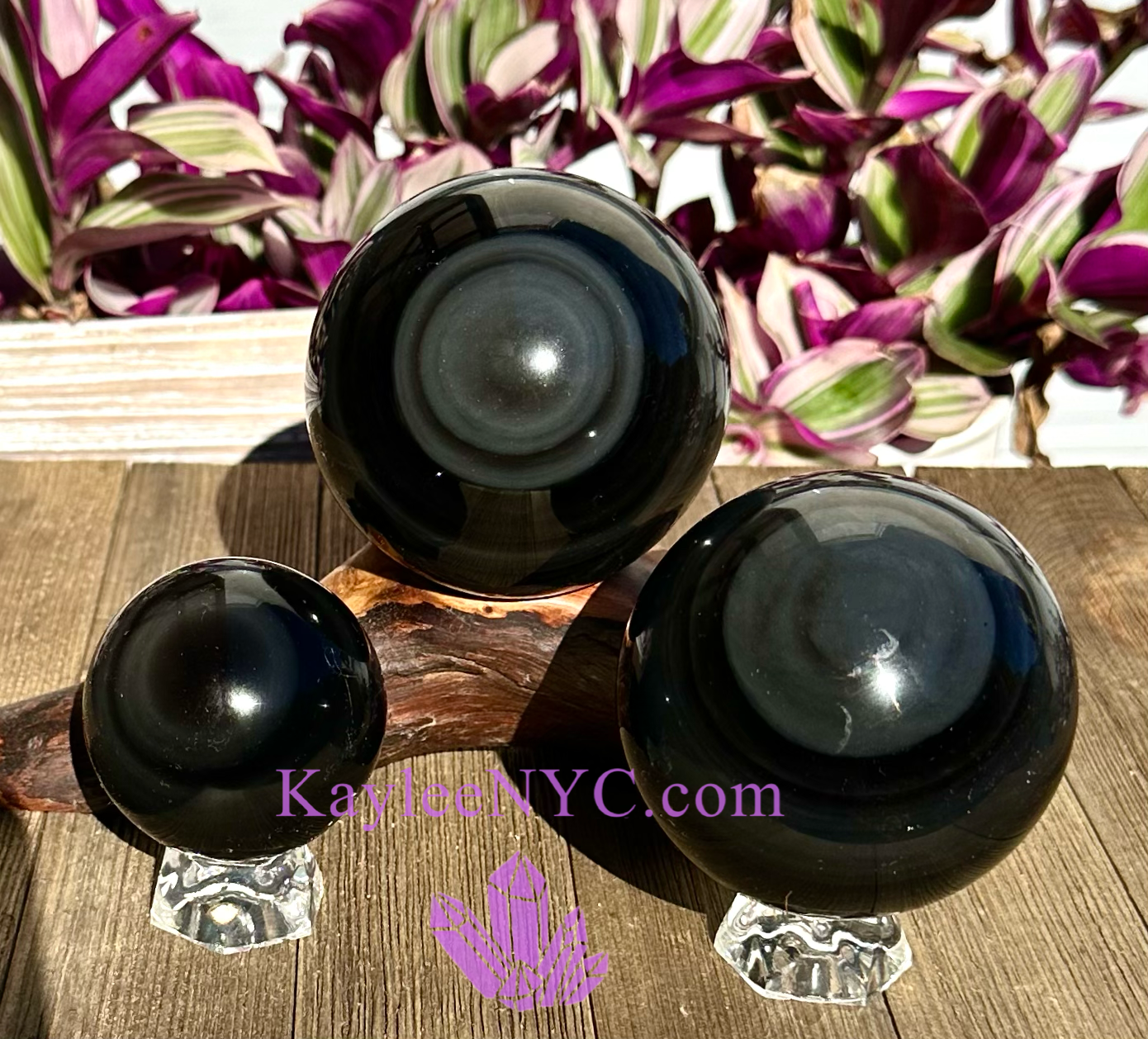 3-5 pcs Natural Ice Obsidian Sphere