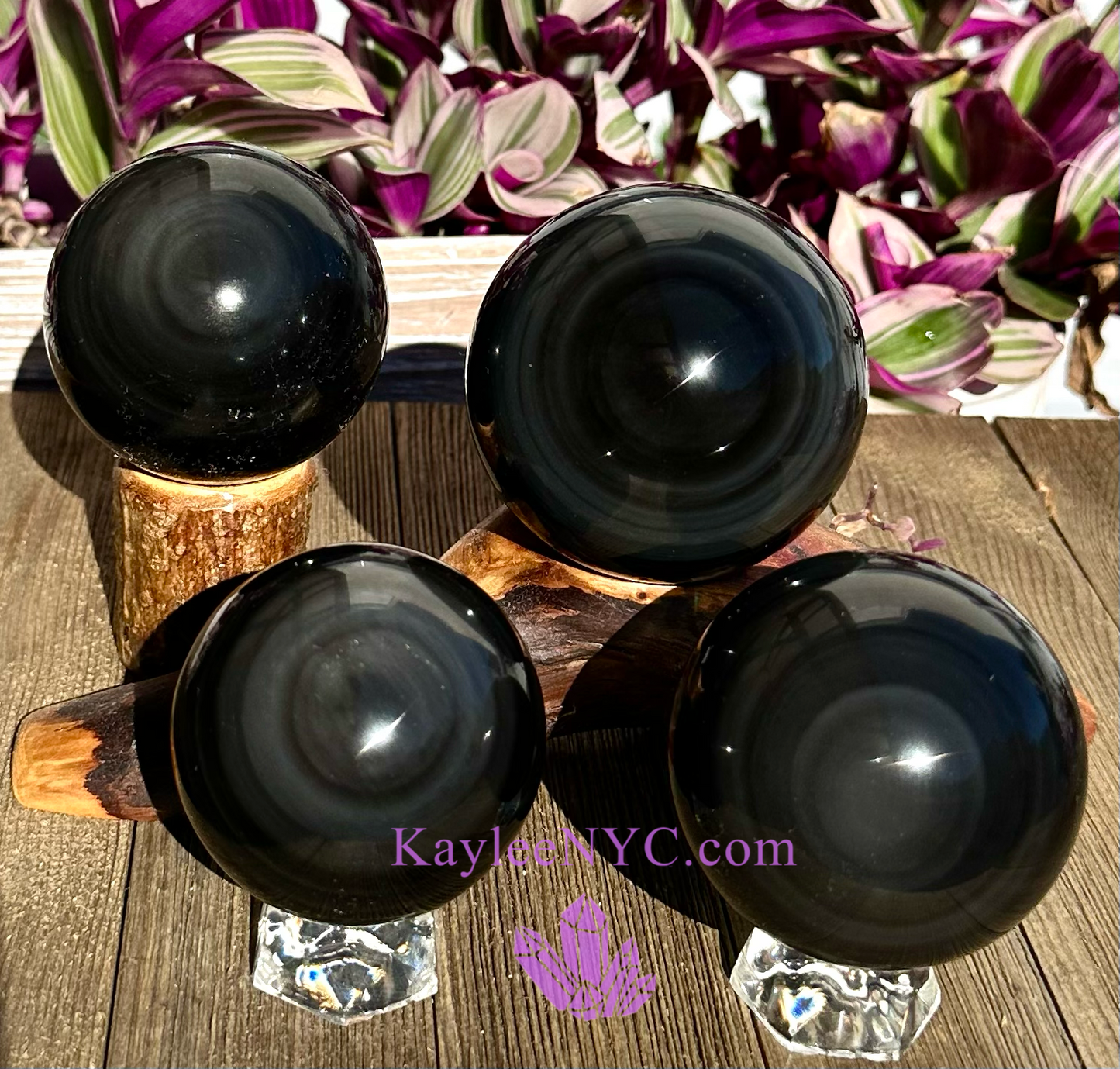 3-5 pcs Natural Ice Obsidian Sphere