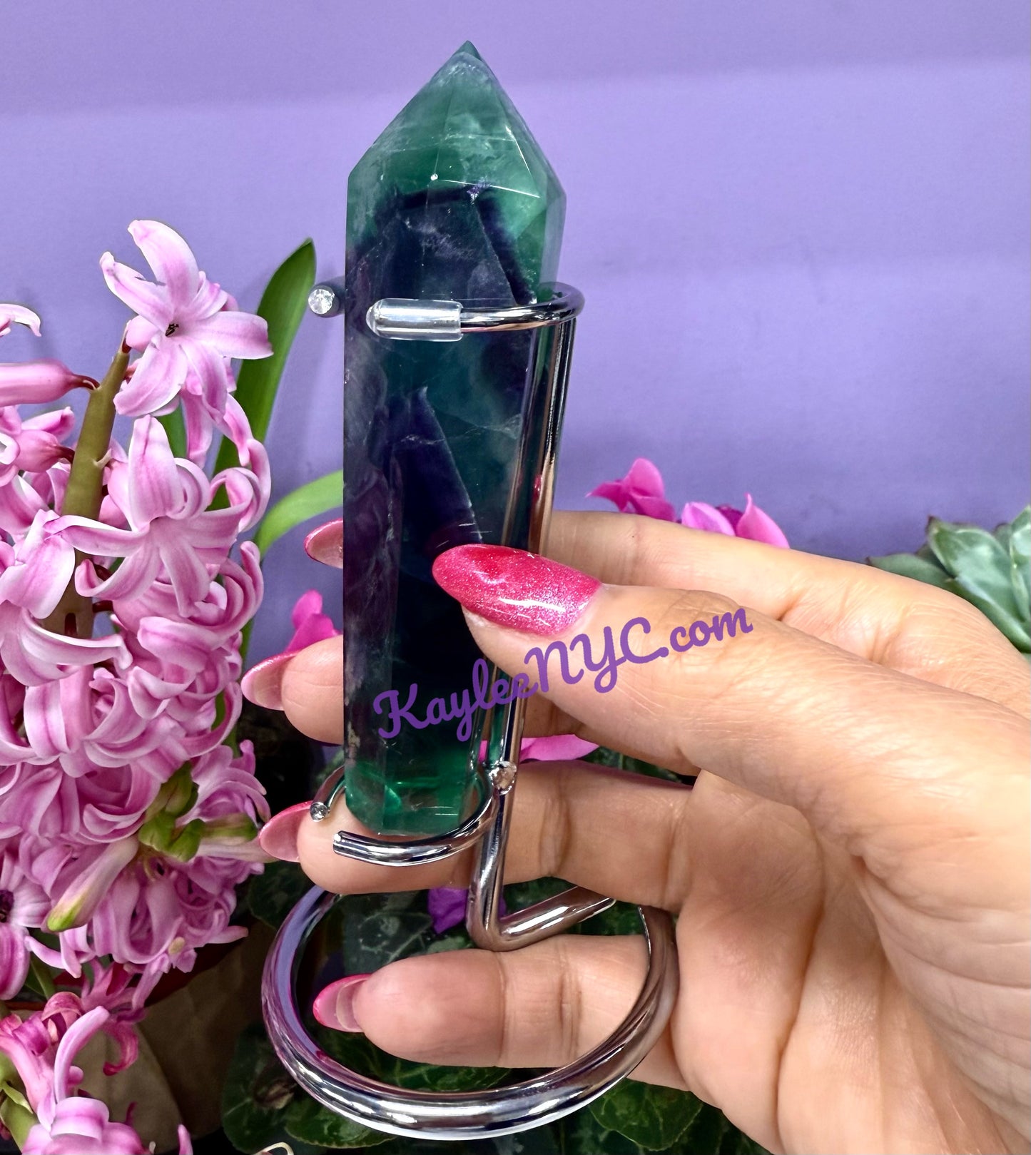 Wholesale Lot 4-5 pcs Natural Fluorite Scepter w stand Crystal Energy