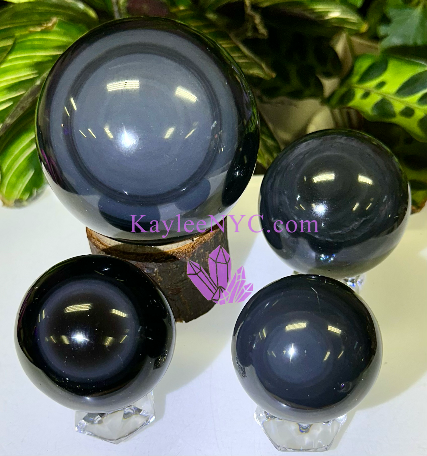 3-5 pcs Natural Ice Obsidian Sphere