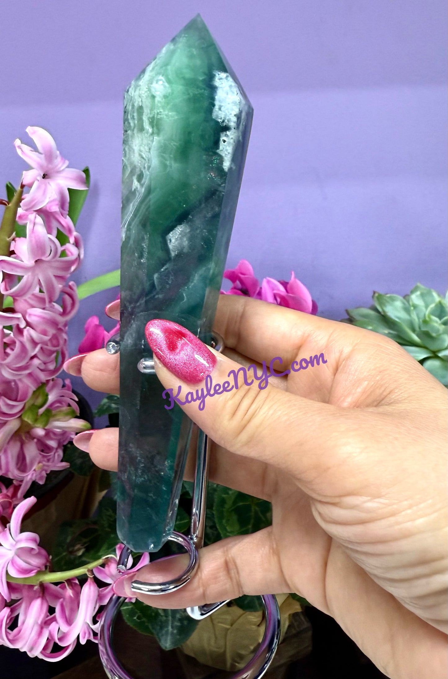 Wholesale Lot 4-5 pcs Natural Fluorite Scepter w stand Crystal Energy