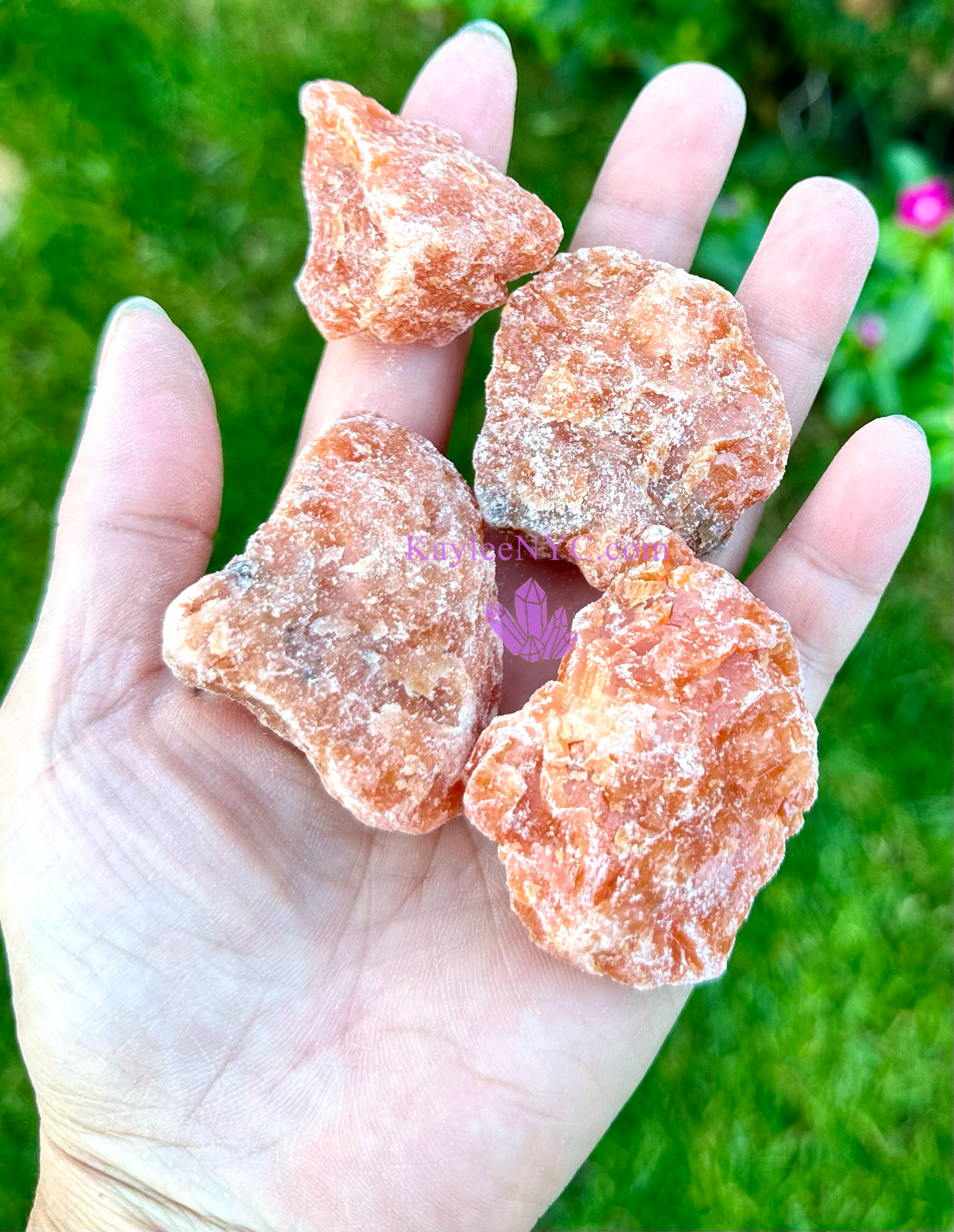 2 lb Natural Orchid Calcite Crystal Raw Nice Quality