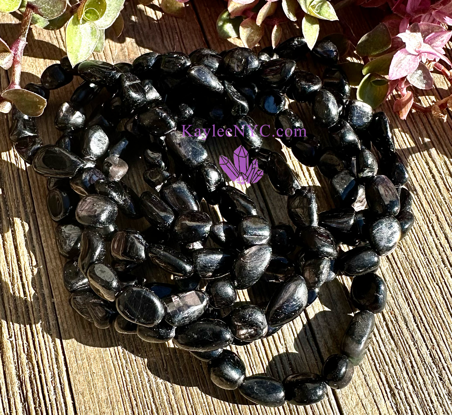 Wholesale 6 Pcs 7.5” Natural Hypersthene tumble Stretch Bracelet Crystal Healing