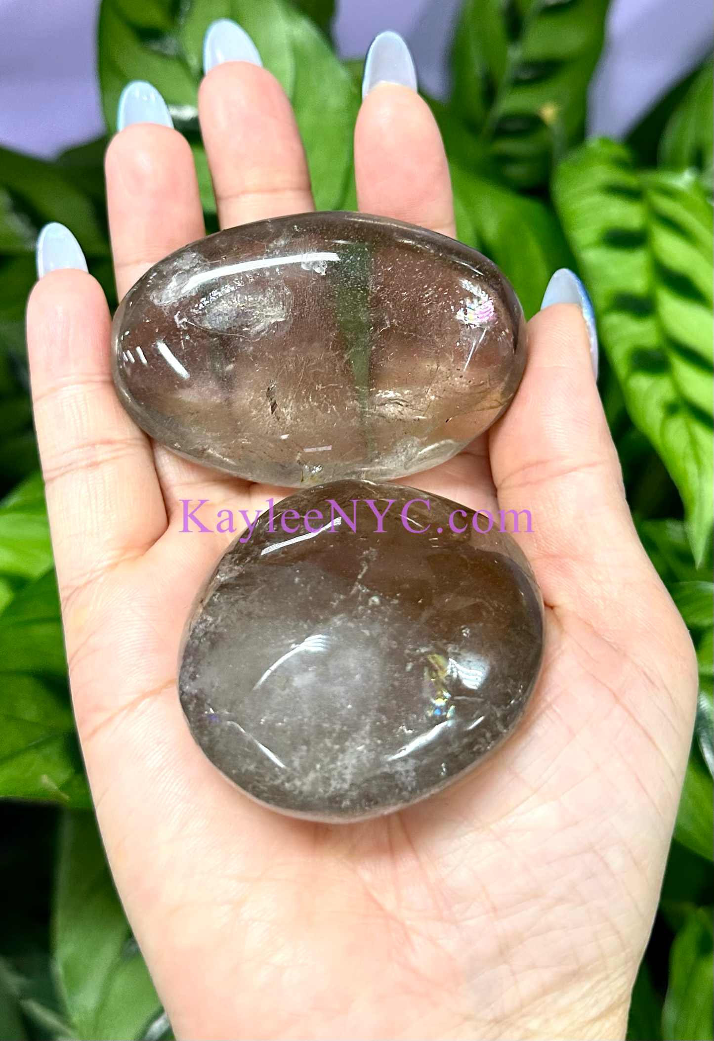 Wholesale 2 Lb Lot Natural Smoky Quartz Palm Stones Crystal Natural Energy