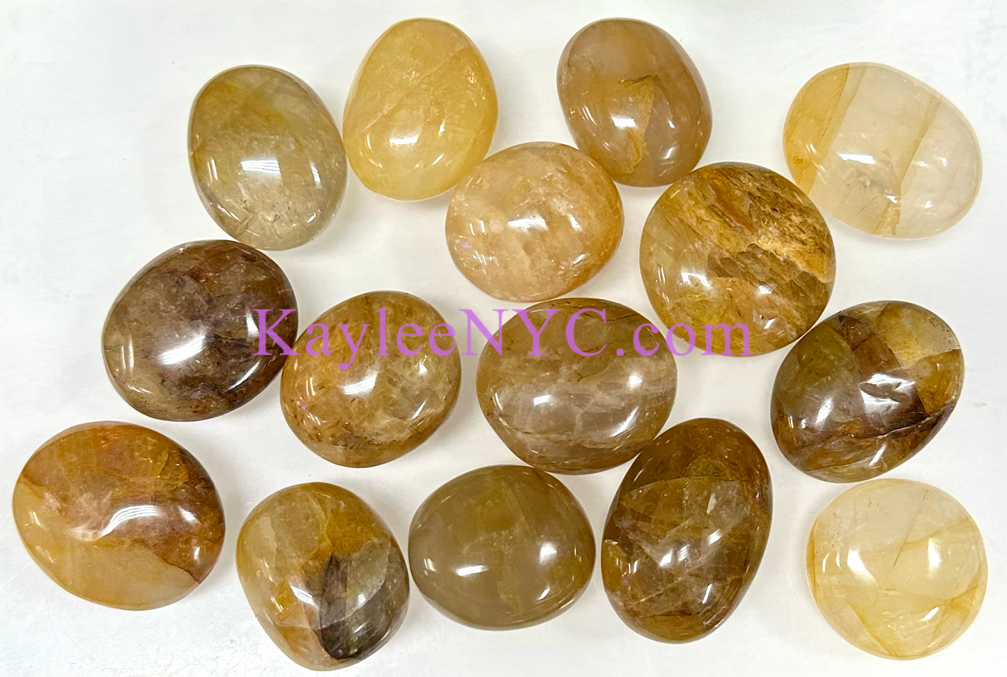 Wholesale Lot 2 Lb Natural Golden Healer Crystal Palm Stone Healing Energy