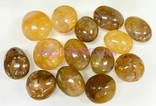 Wholesale Lot 2 Lb Natural Golden Healer Crystal Palm Stone Healing Energy