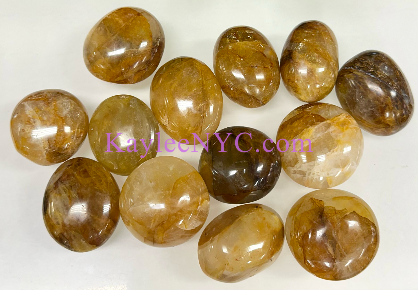 Wholesale Lot 2 Lb Natural Golden Healer Crystal Palm Stone Healing Energy