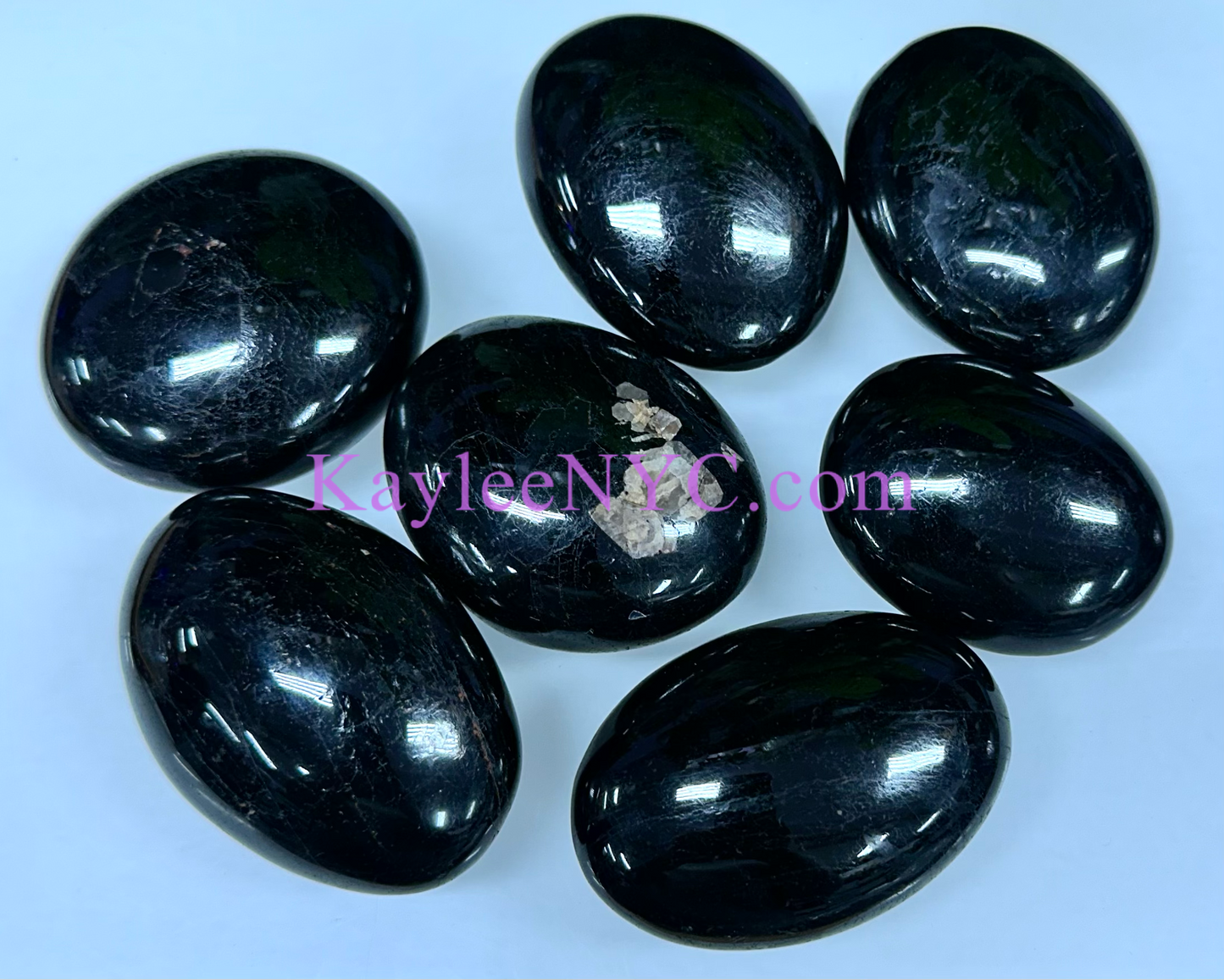 Wholesale 2 Lb Lot Natural Black Tourmaline Palm Stones Crystal Natural Energy