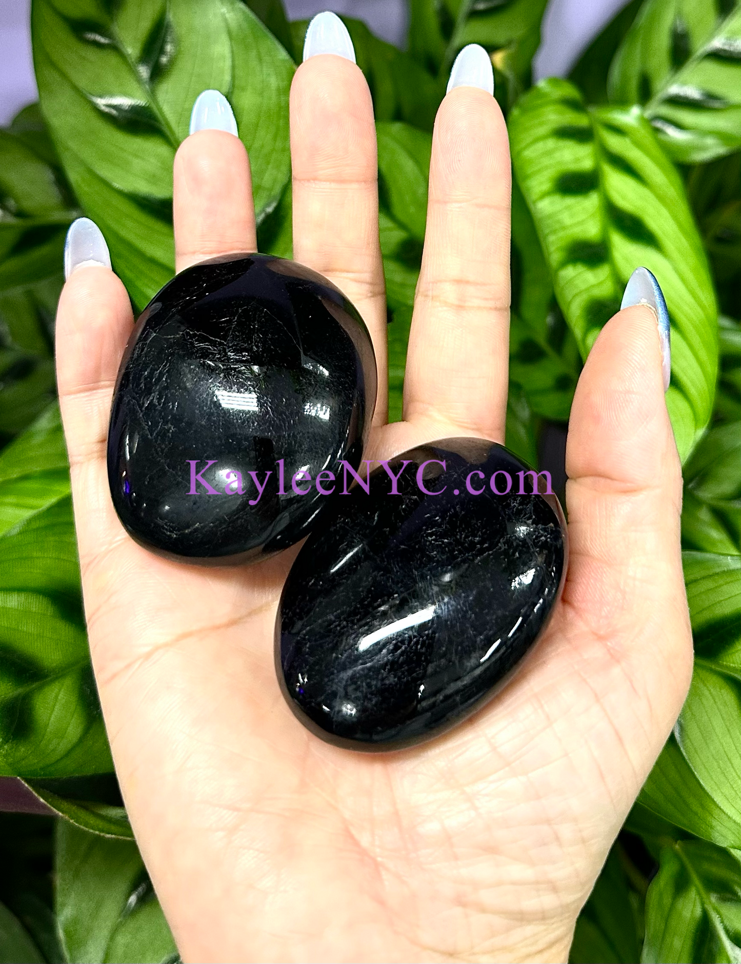 Wholesale 2 Lb Lot Natural Black Tourmaline Palm Stones Crystal Natural Energy