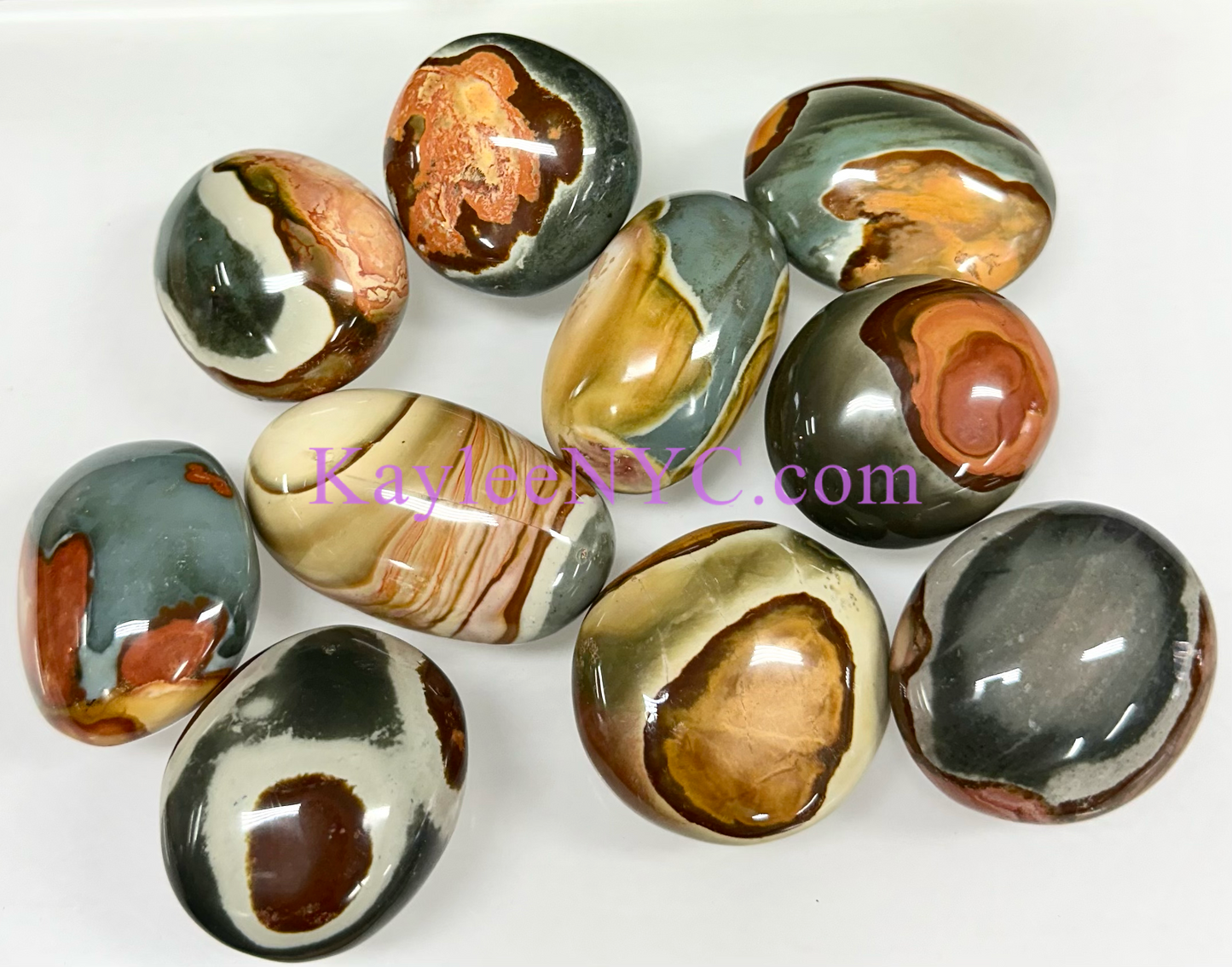 Wholesale 2 Lb Lot Natural Polychrome Jasper Palm Stones Crystal Natural Energy