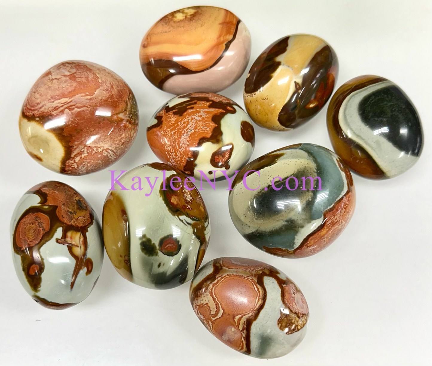 Wholesale 2 Lb Lot Natural Polychrome Jasper Palm Stones Crystal Natural Energy