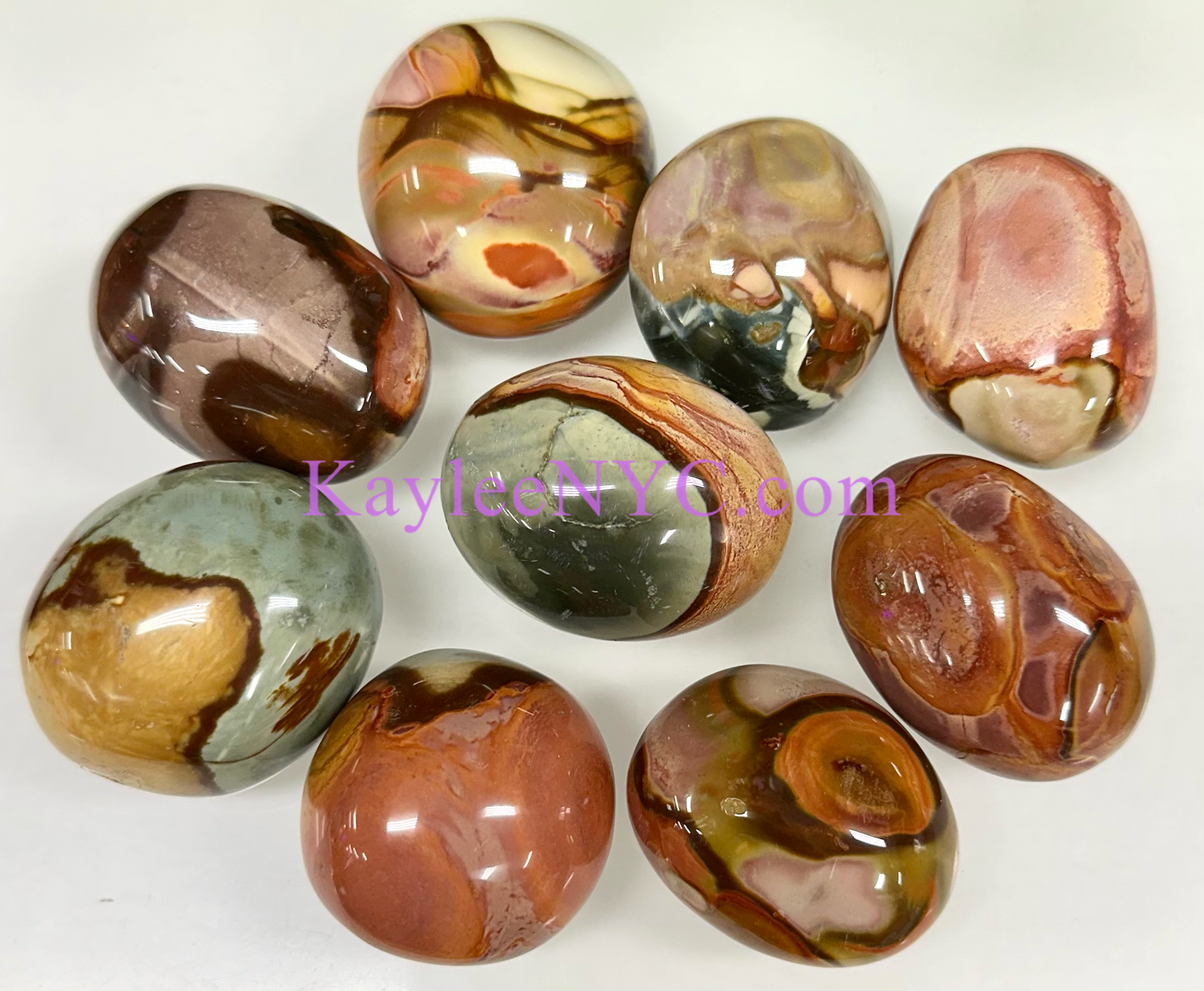 Wholesale 2 Lb Lot Natural Polychrome Jasper Palm Stones Crystal Natural Energy