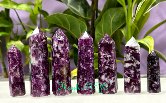 Wholesale Lot 1 lb Natural Lepidolite Mica Obelisk Tower Point Crystal Healing