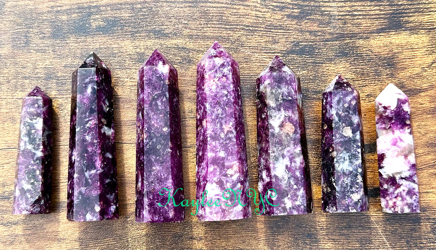 Wholesale Lot 1 lb Natural Lepidolite Mica Obelisk Tower Point Crystal Healing