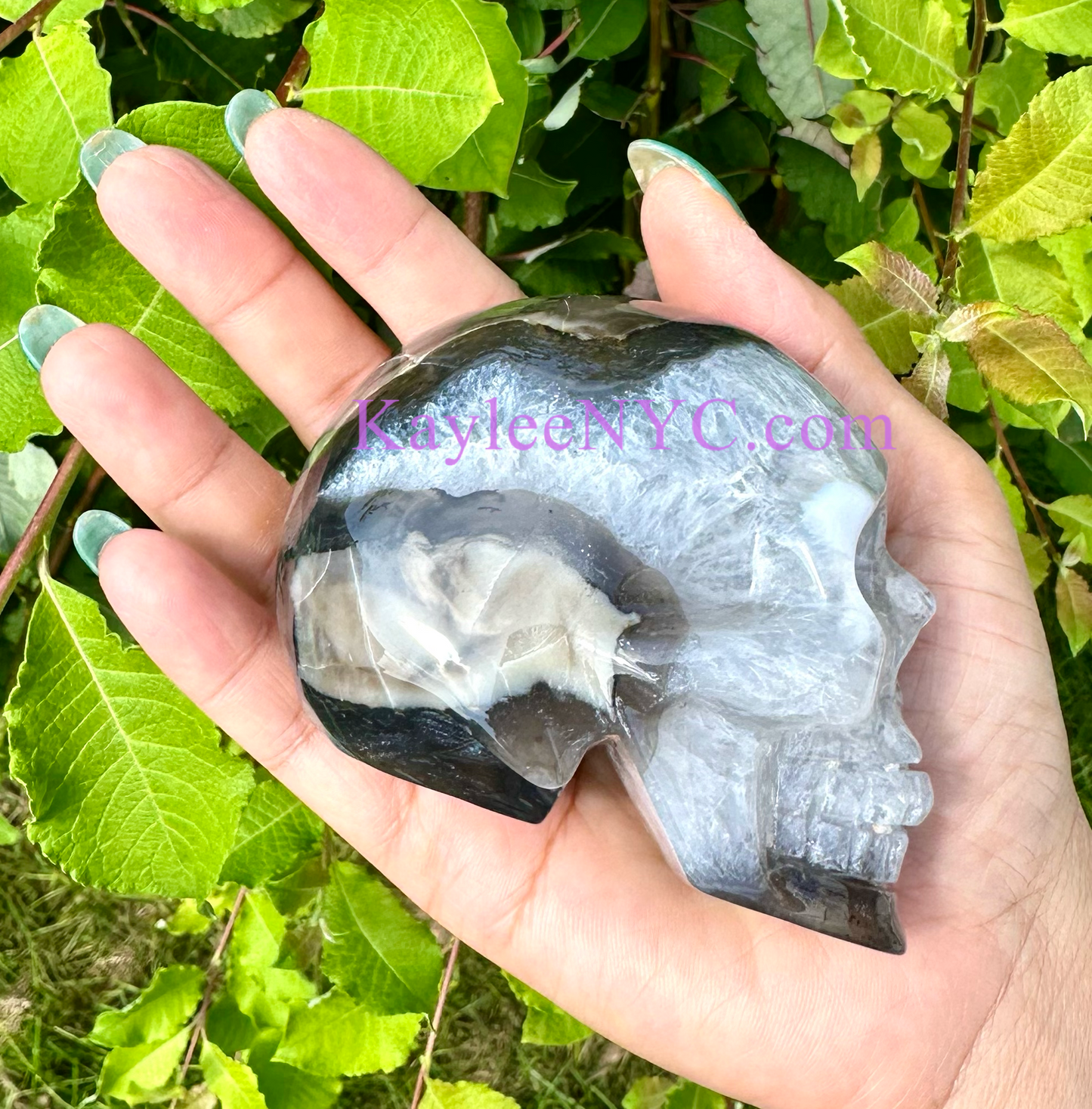 Wholesale lot 3 Pcs 3” Natural Volcano Agate Crystal Skulls Healing Energy