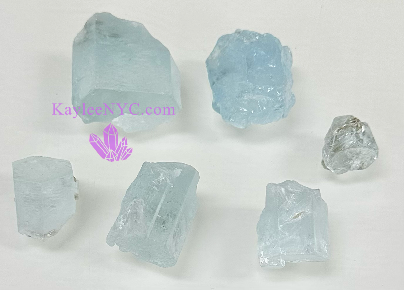 Wholesale Lot 6 pcs Natural Aquamarine Raw .20 lb Crystal Energy