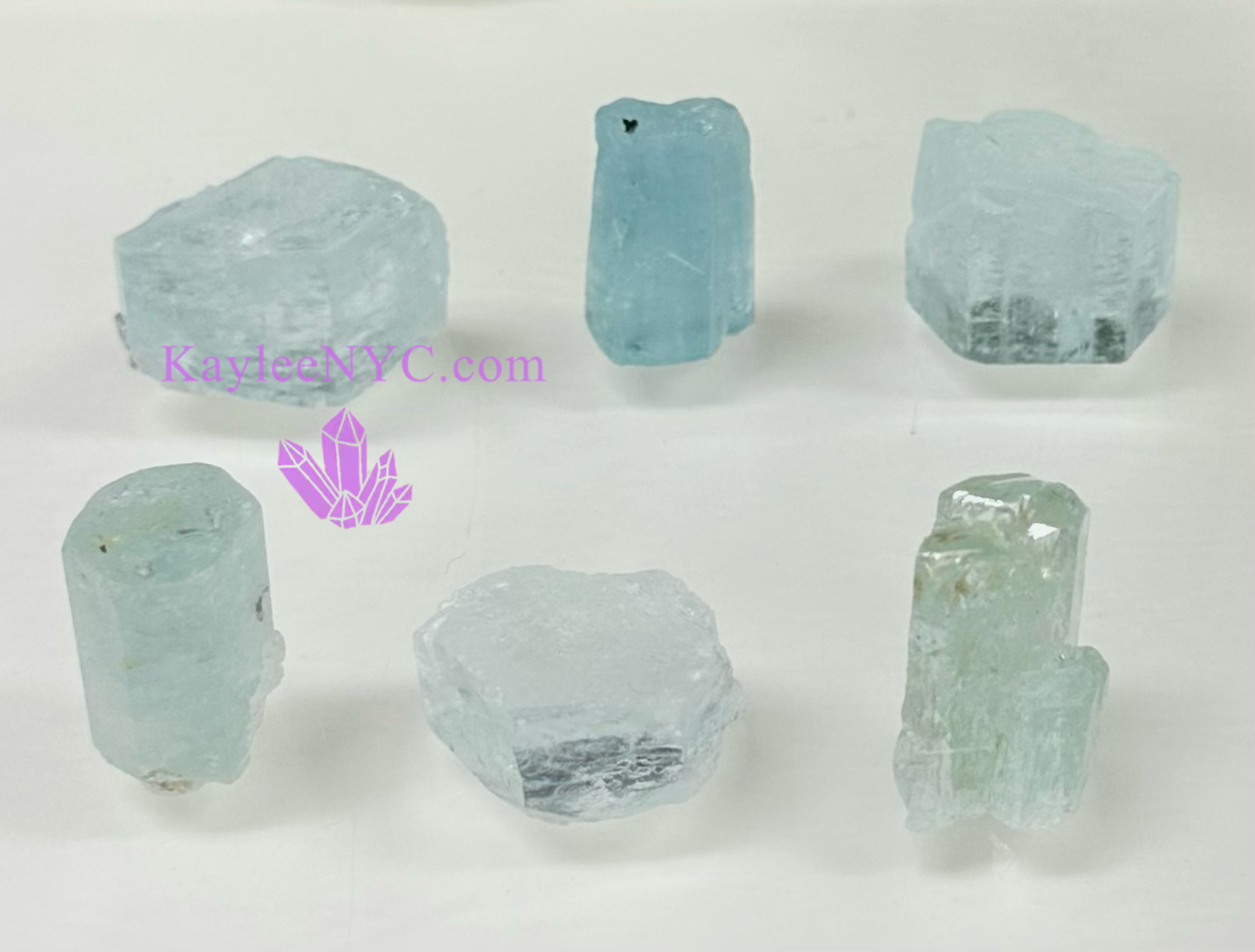 Wholesale Lot 6 pcs Natural Aquamarine Raw .20 lb Crystal Energy