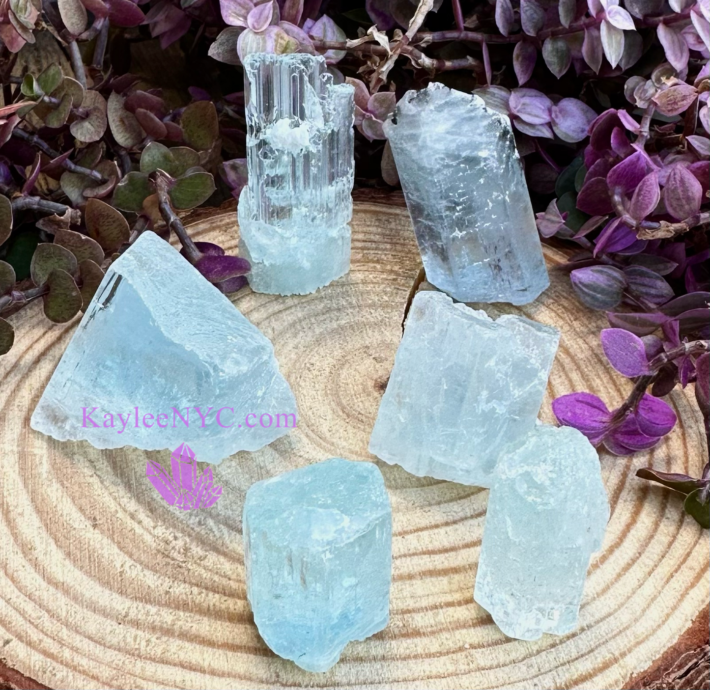 Wholesale Lot 6 pcs Natural Aquamarine Raw .20 lb Crystal Energy