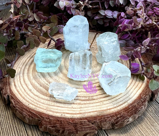 Wholesale Lot 6 pcs Natural Aquamarine Raw .20 lb Crystal Energy