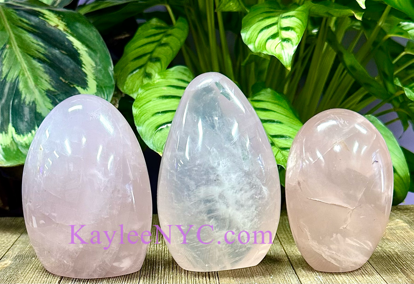 Wholesale Lot 3 pcs Natural Rose Quartz Freeform Polished