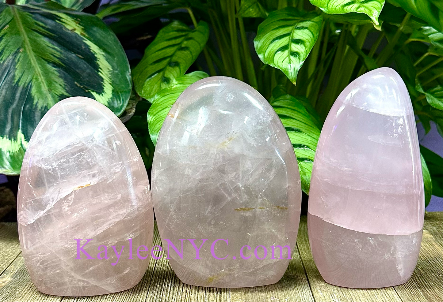 Wholesale Lot 3 pcs Natural Rose Quartz Freeform Polished