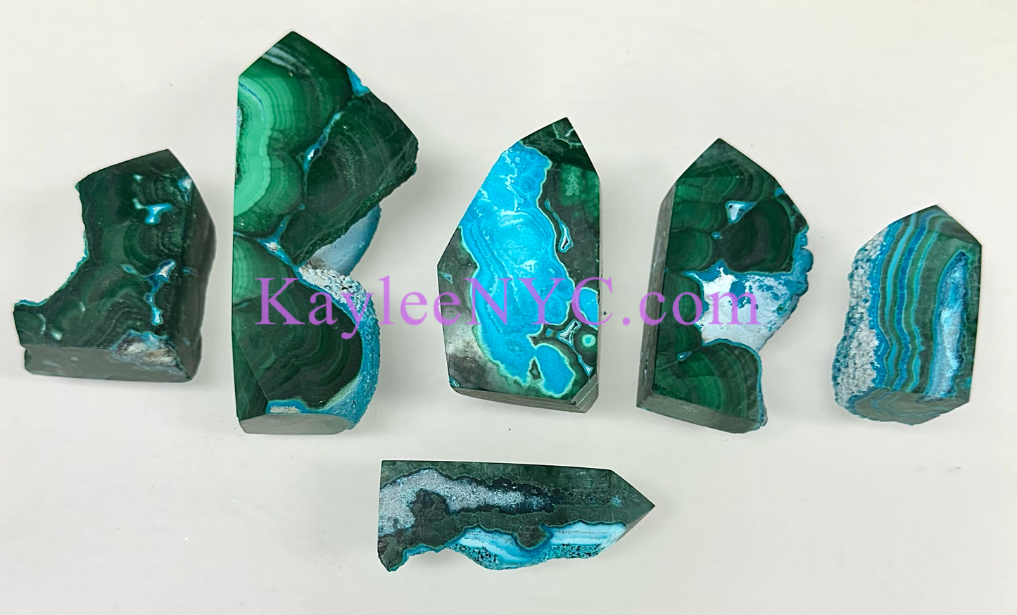 1 lb Natural Chrysocolla Malachite Obelisk Tower