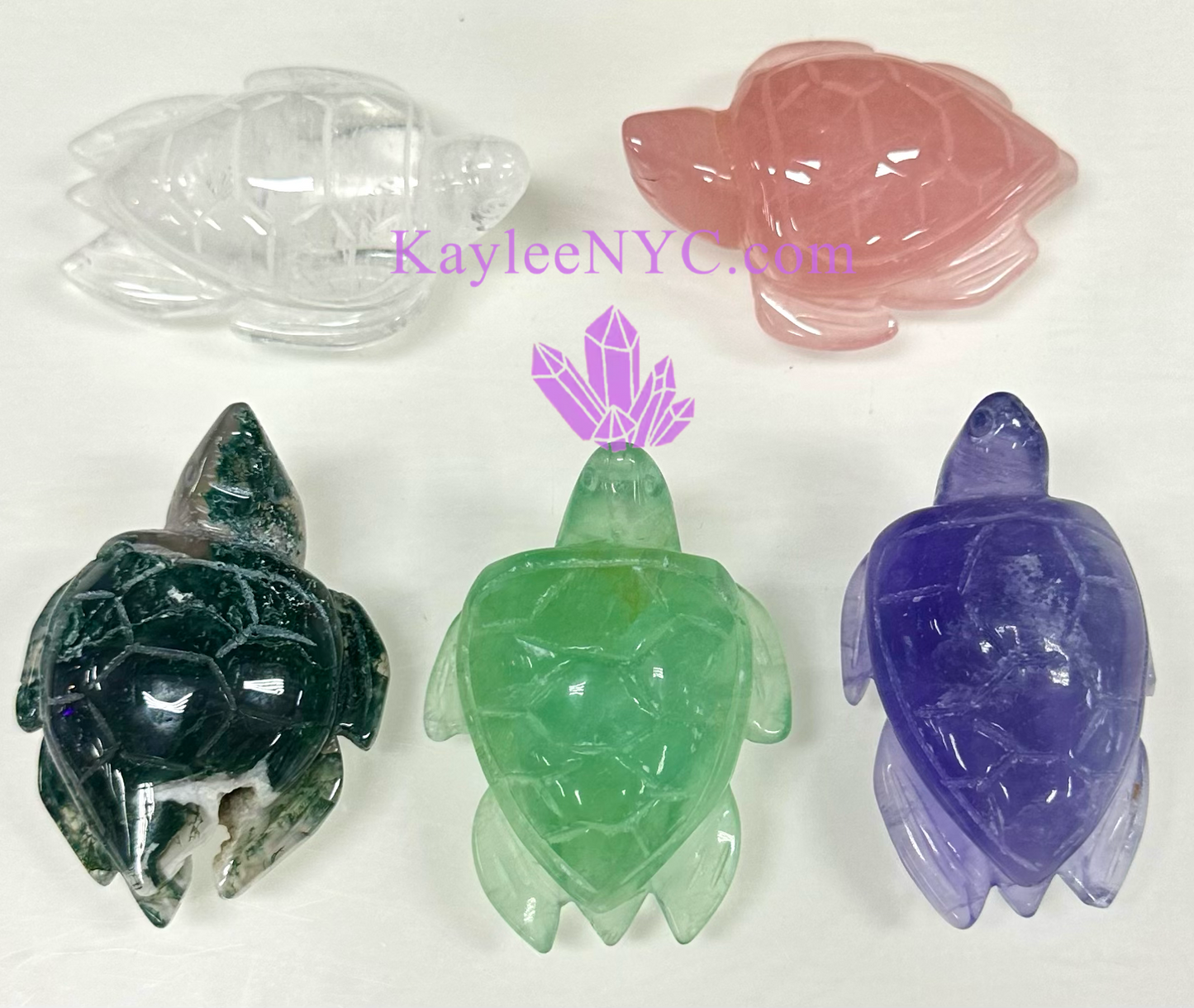 5 PCs 2.5” Natural Crystal Turtle