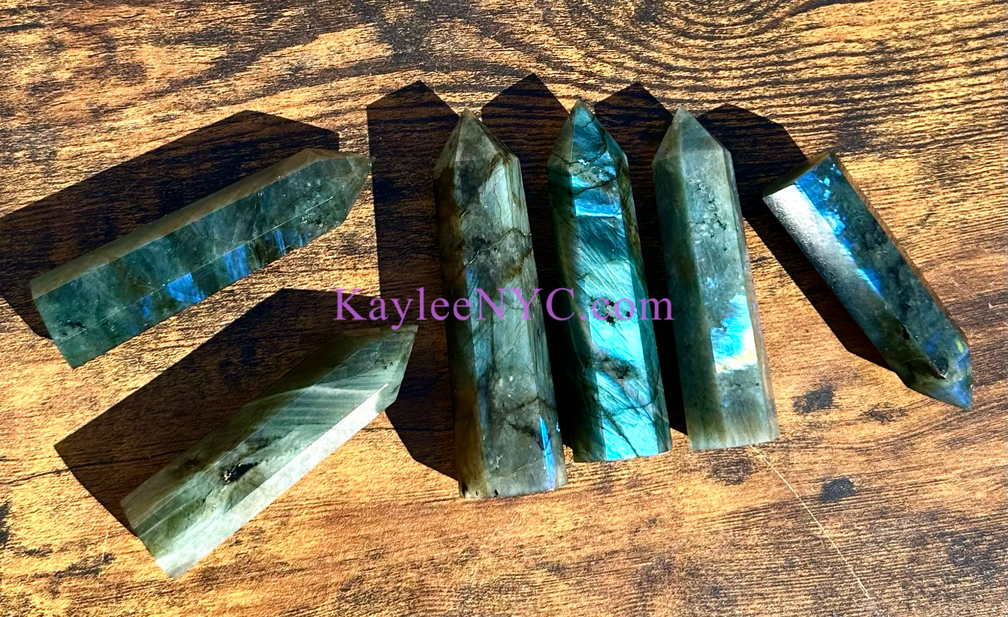 Wholesale Lot 1 Lb Natural Labradorite Obelisk Point Crystal Natural Energy