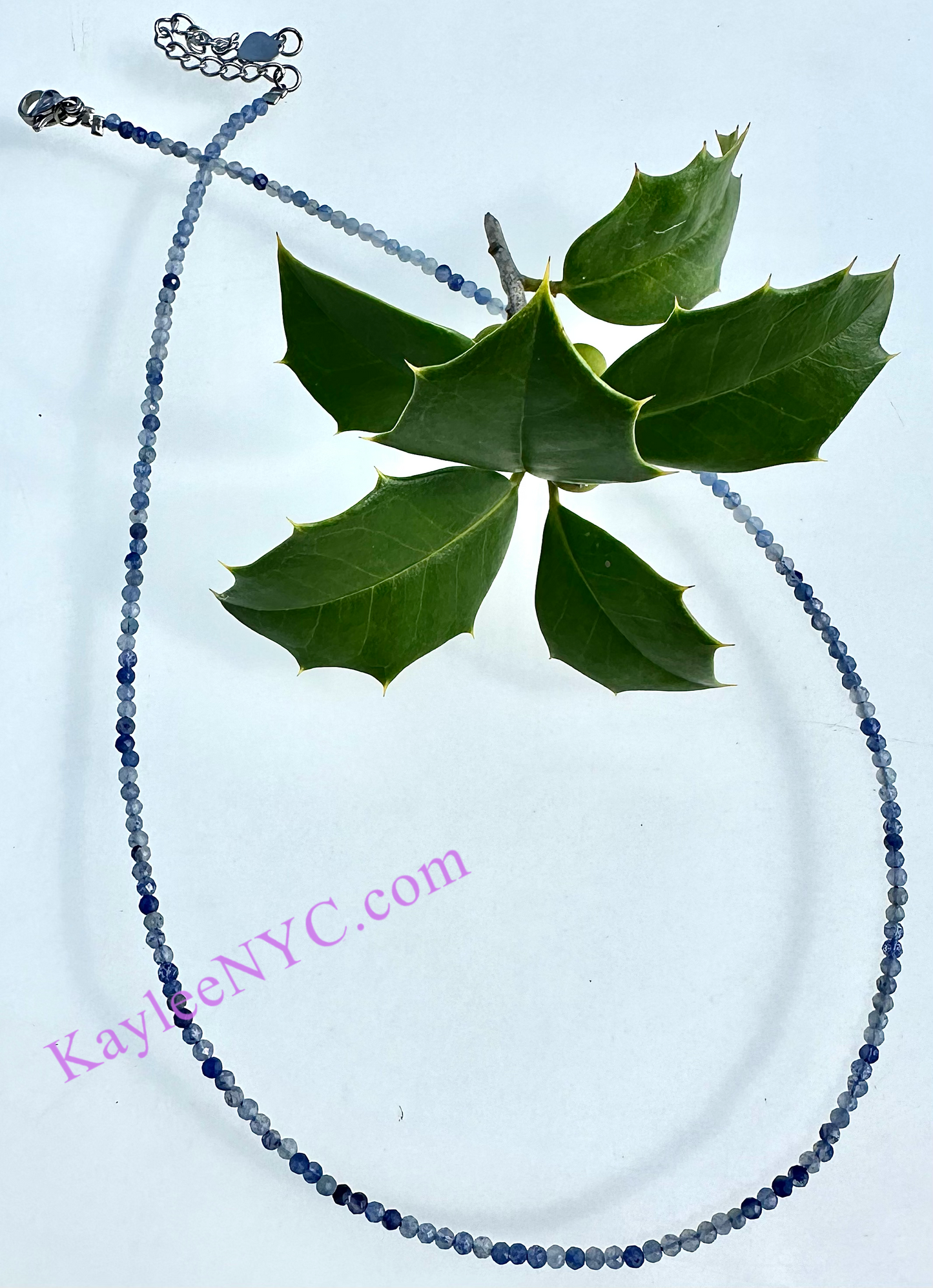 6 PCs 2mm Natural Blue Aventurine Necklaces