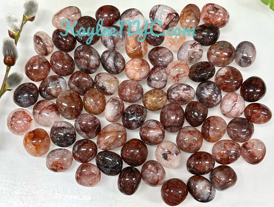 2 lbs Natural Hematoid aka Fire Quartz Tumble