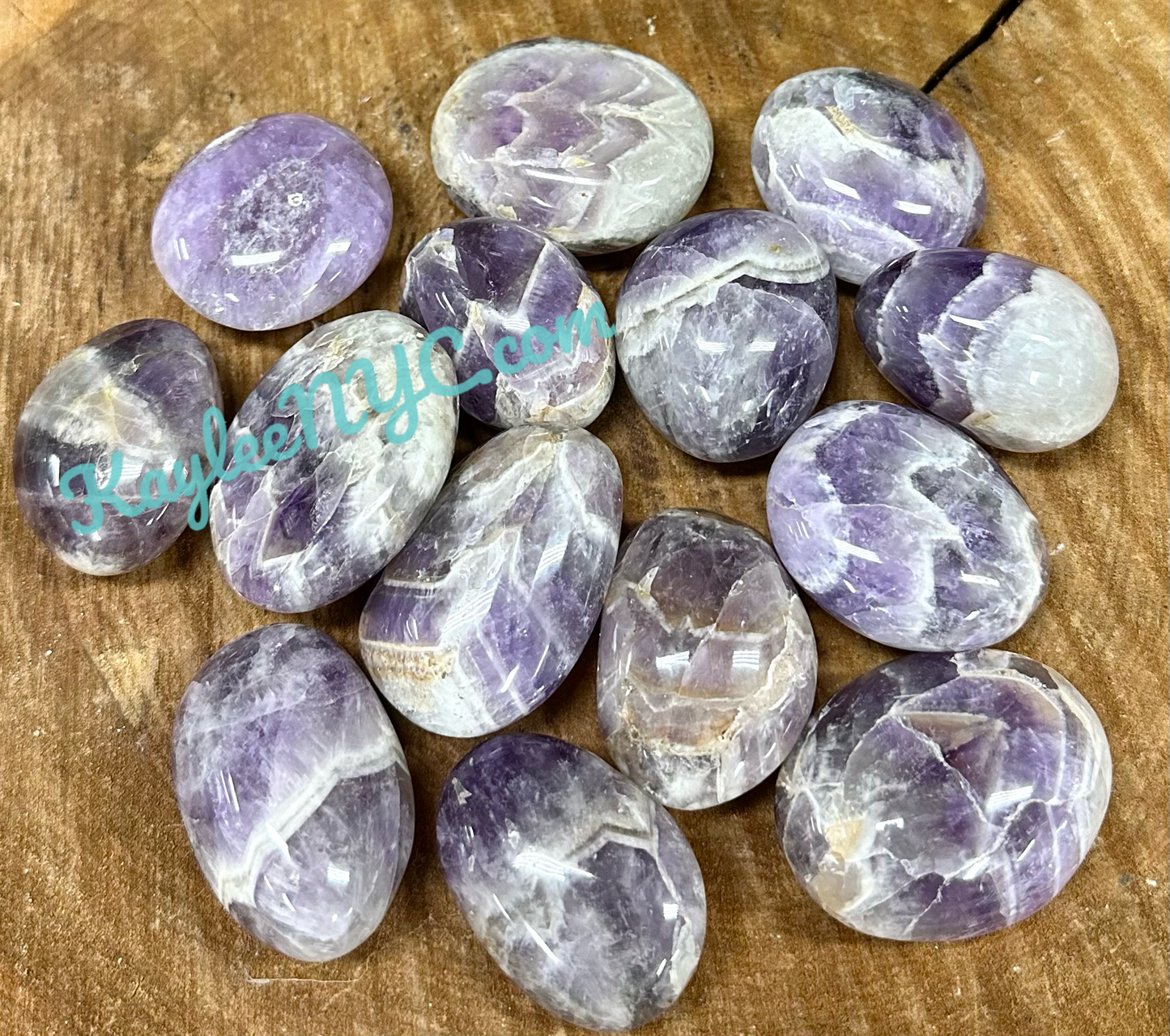 Wholesale 2 Lb Lot Natural Chevron Amethyst Palm Stones Crystal Natural Energy