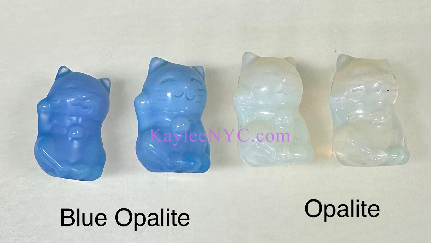 14 PCs 3cm Crystal Lucky Cats