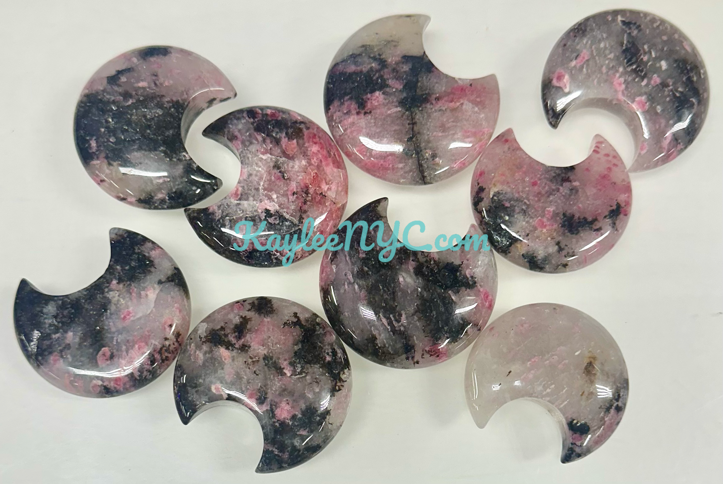 Wholesale Lot 1 lb Natural Ice Rhodonite Crystal Moon