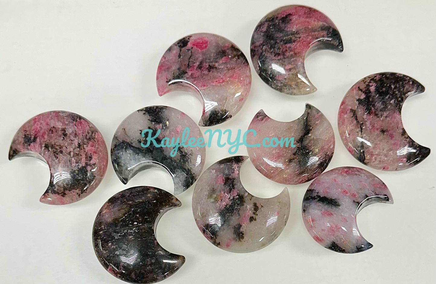 Wholesale Lot 1 lb Natural Ice Rhodonite Crystal Moon