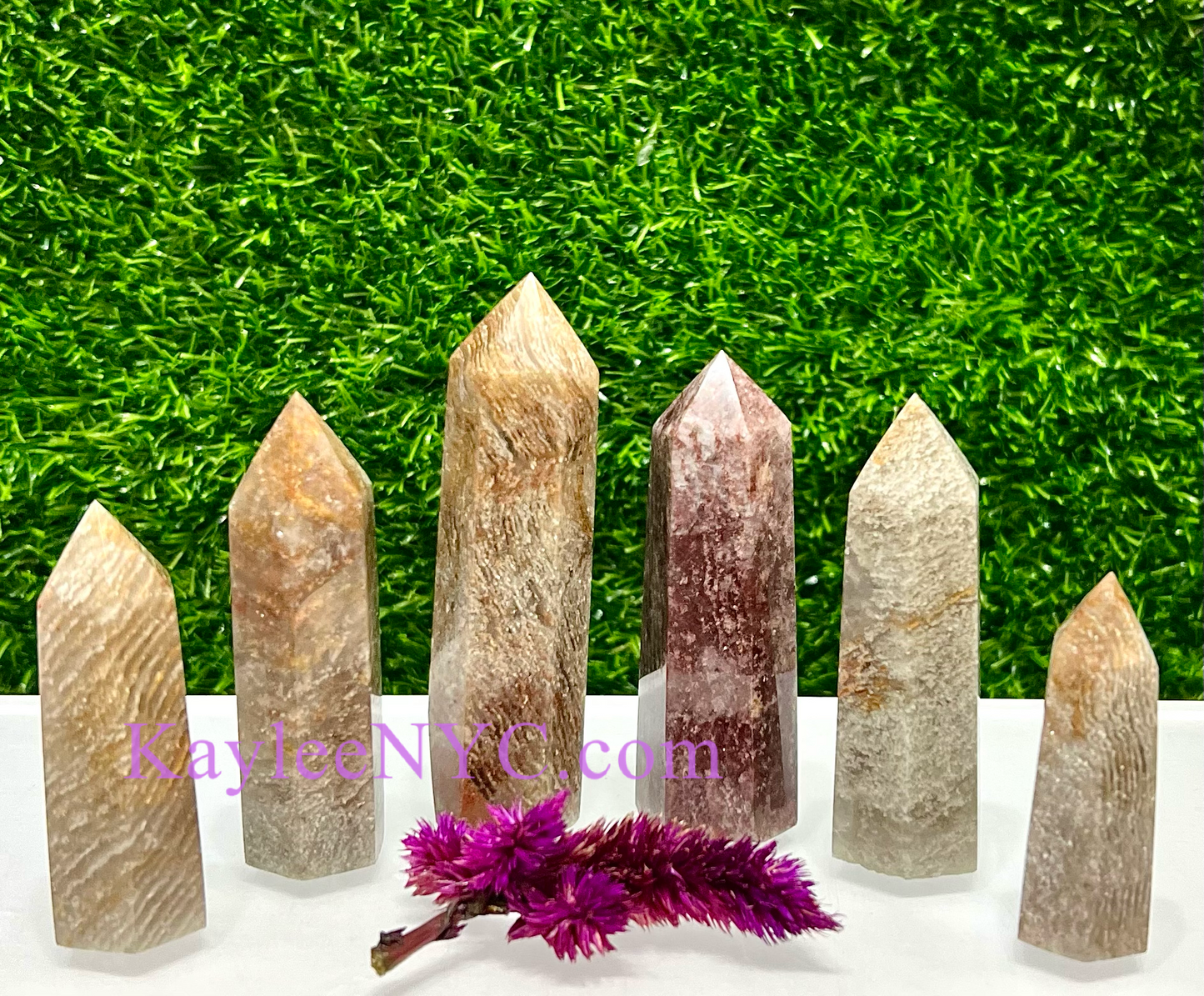 1 lb Natural Thousand Layer Phantom Quartz Obelisk Tower