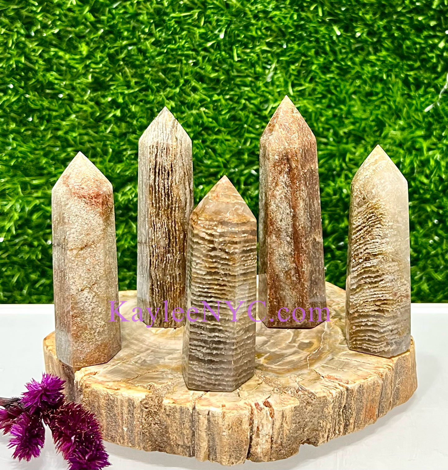 1 lb Natural Thousand Layer Phantom Quartz Obelisk Tower