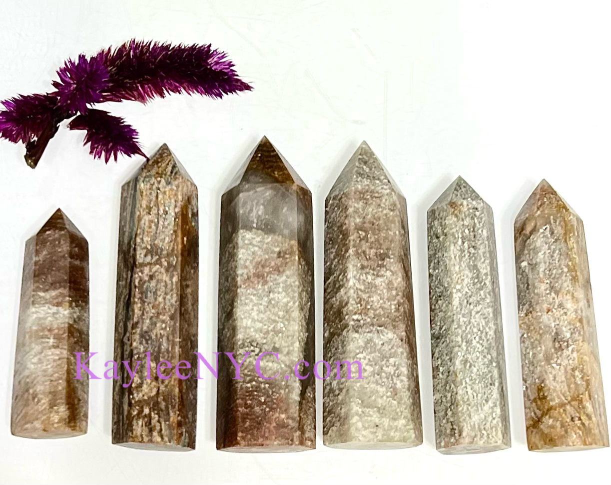 1 lb Natural Thousand Layer Phantom Quartz Obelisk Tower