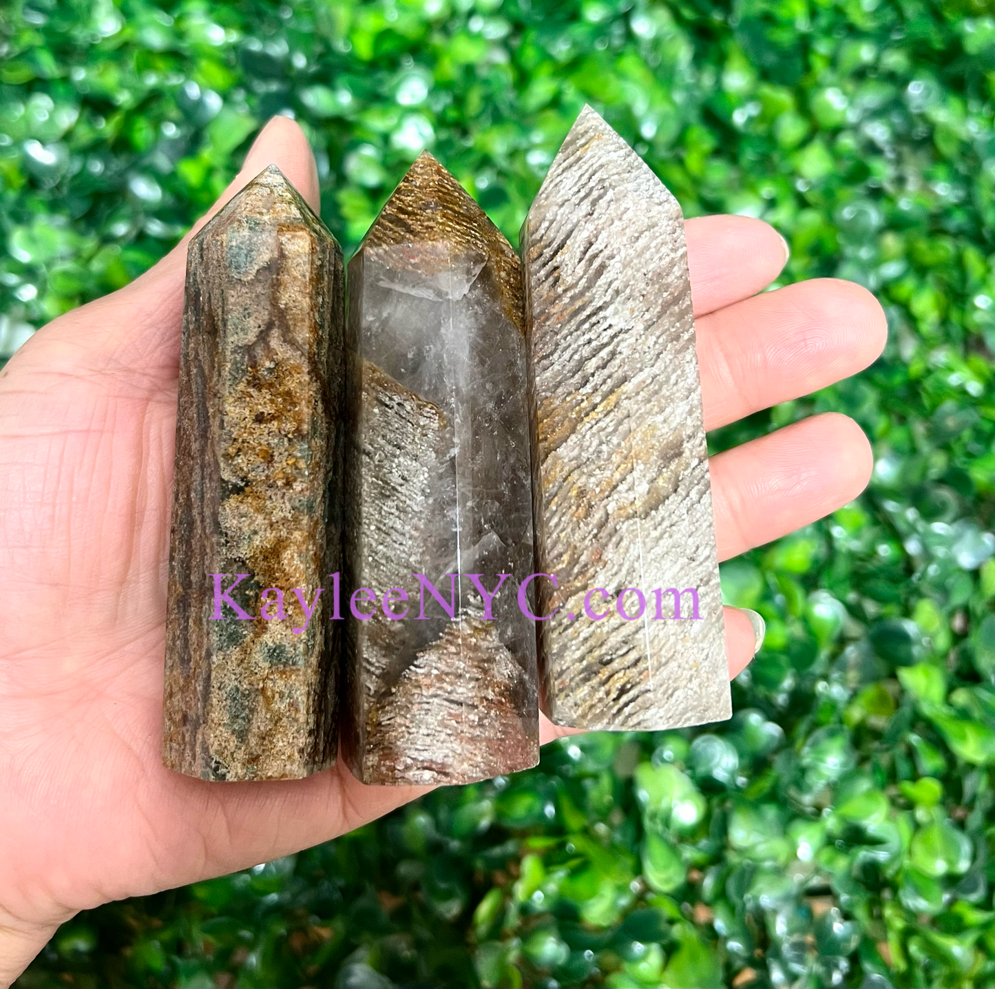 1 lb Natural Thousand Layer Phantom Quartz Obelisk Tower