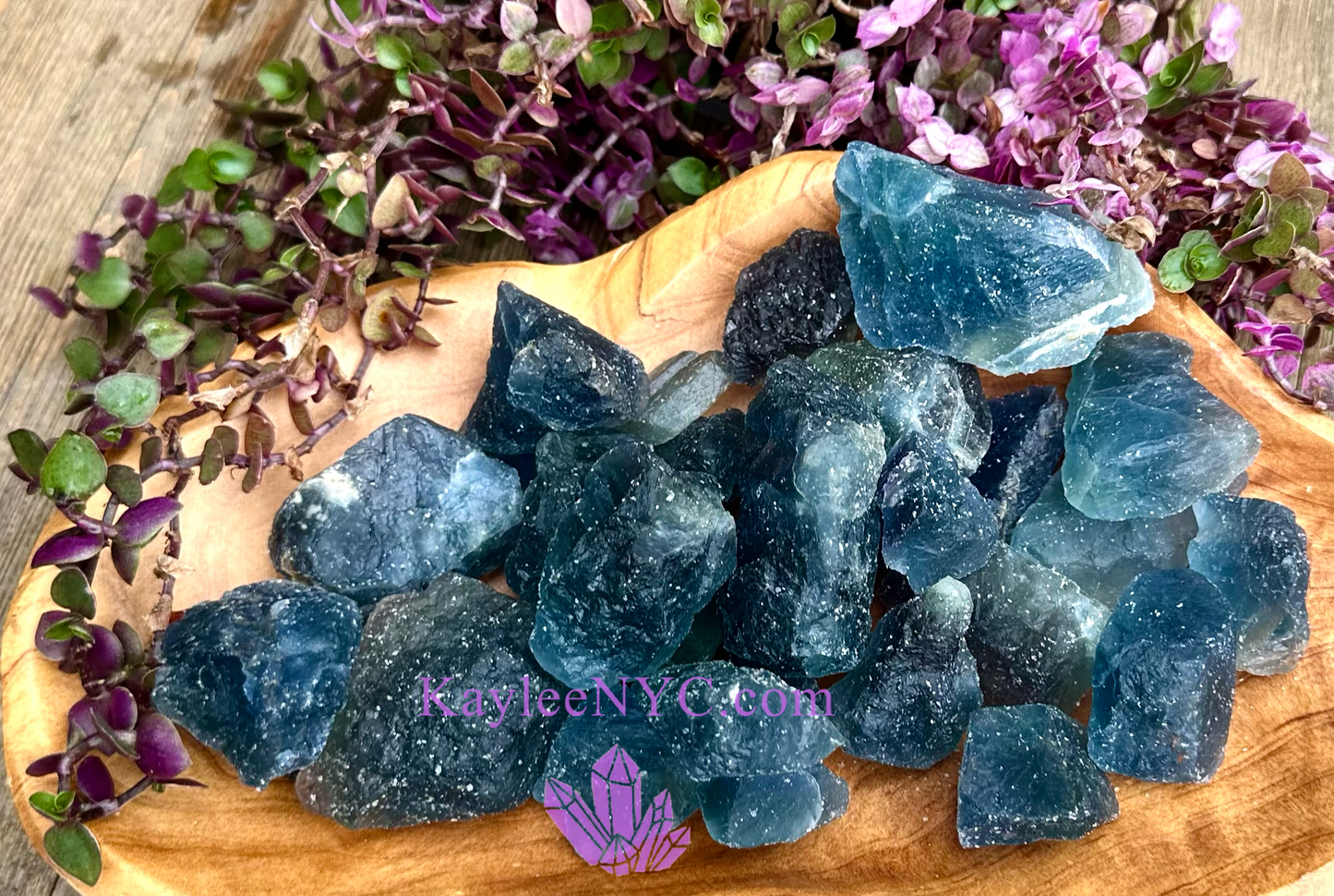 2 lbs Natural Blue Fluorite Crystal Raw Nice Quality