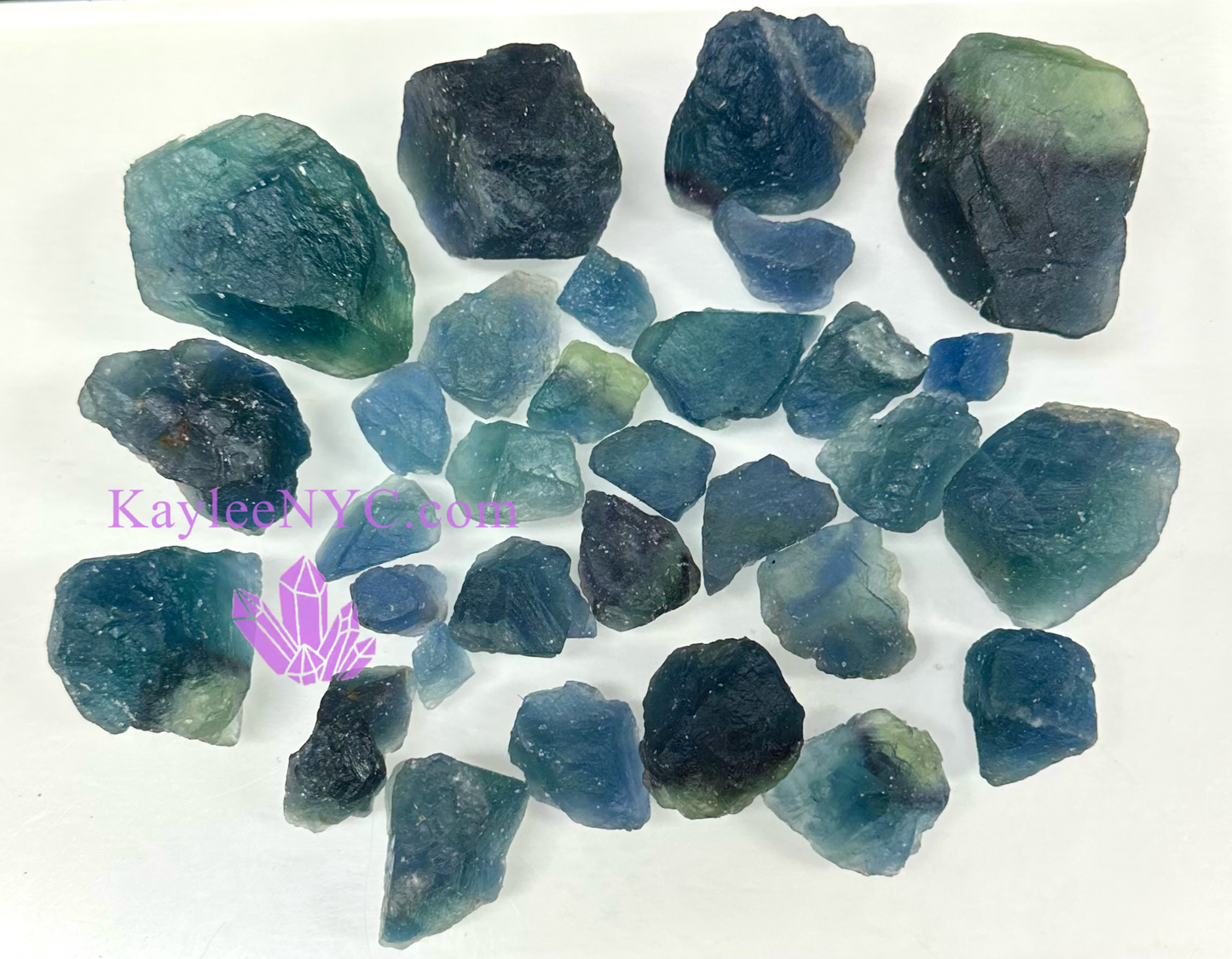 2 lbs Natural Blue Fluorite Crystal Raw Nice Quality