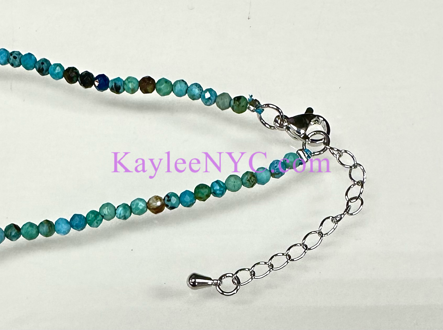 6 PCs 2mm Natural Turquoise Necklaces