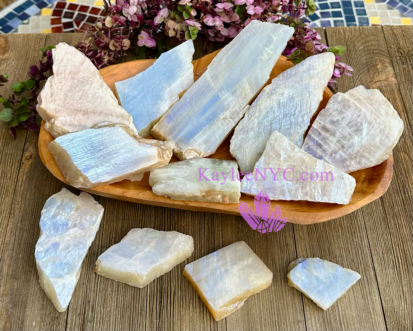 Wholesale Lot 2 lbs Natural Moonstone Slab Crystal Nice Quality